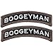 Boogeyman Rocker Tab Patch 2pc Bundle - 3.25 X 0.75 Inch Hook Fastener Backing P207