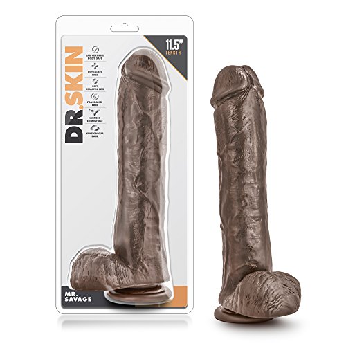 Blush Dr. Skin Mr. Savage 11.5Inch Dildo Brown Taille Unique