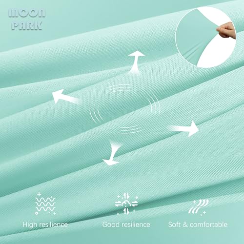 Image of MOON PARK Pregnancy Pillows for Sleeping - U Shaped Full Body Maternity Pillow with Removable Cover - Support for Back, Legs, Belly, HIPS - 65 Inch - Turquoise - Cooling Cover