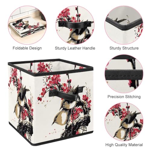 Panier de rangement oiseaux chinois pour une maison douce et ordonnée