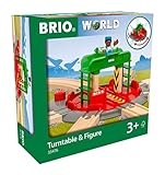 Empfohlen ab 3 Jahren BRIO Bahn 33476 - Lok-Drehscheibe mit Kontrollbrücke