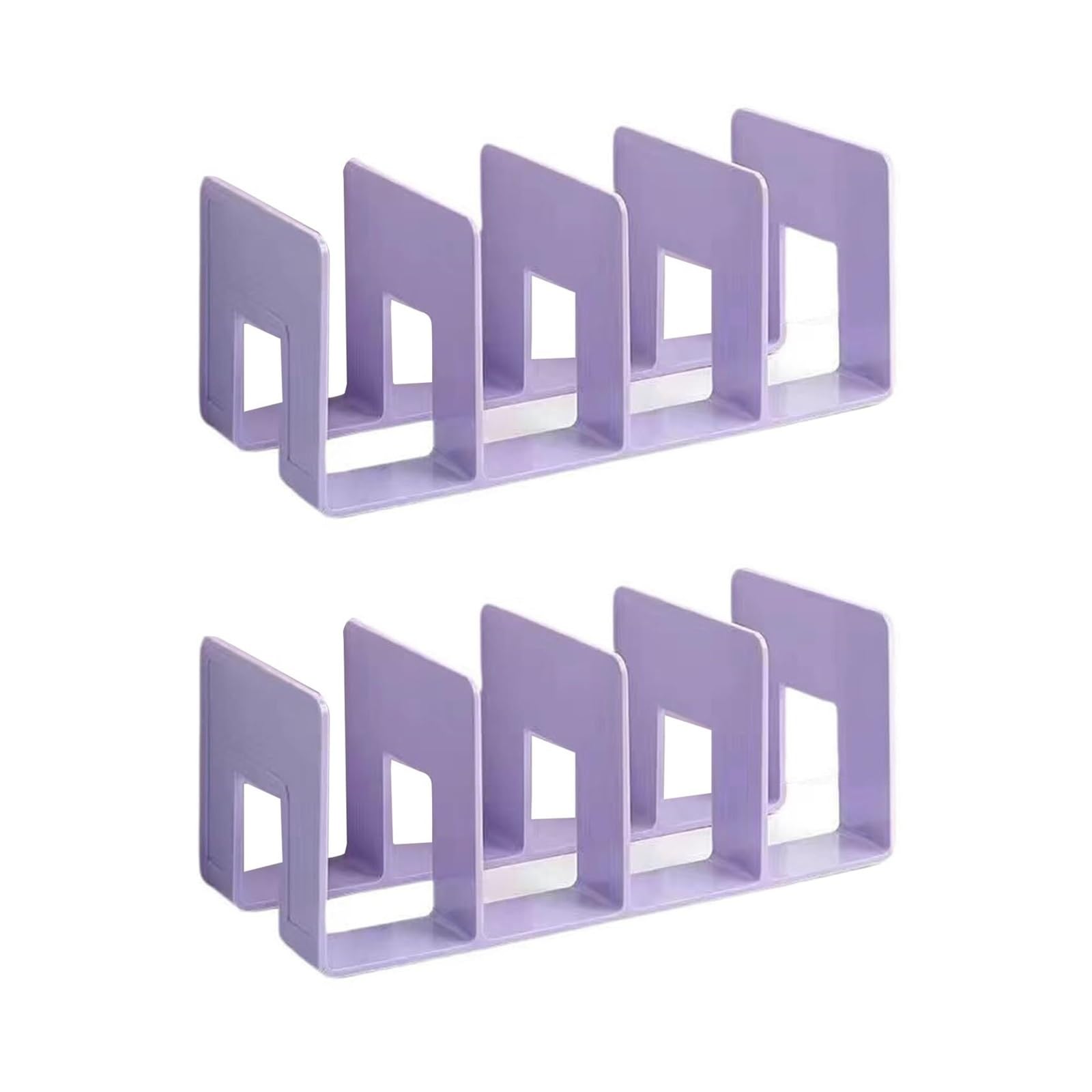 Ptasccne 2Pcs Acrylic Upright File Magazines Organizer for Desk 4 Compartments Bookshelf Magazines Rack for Office magazine rack