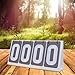 Aymzbd Sports Scoreboard, Flip Score Board, Compact 4 Digits Score Keeper, Table Score Flipper for Tennis Baseball Badminton Soccer, Gray