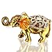 LiuliuBull Entzückender Elefant Schmuck Schmuckschachtel Handgemalte Klappanwärter Strass Emazeled Figur Sammlerstücke (Color : Golden)