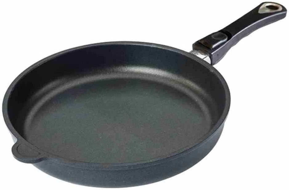 Lotan® AMZN-I-528-Z20B Frying Pan 28 cm Diameter 5 cm High Removable Handle Suitable for Induction Cookers Non-Stick Coating Cast Aluminium