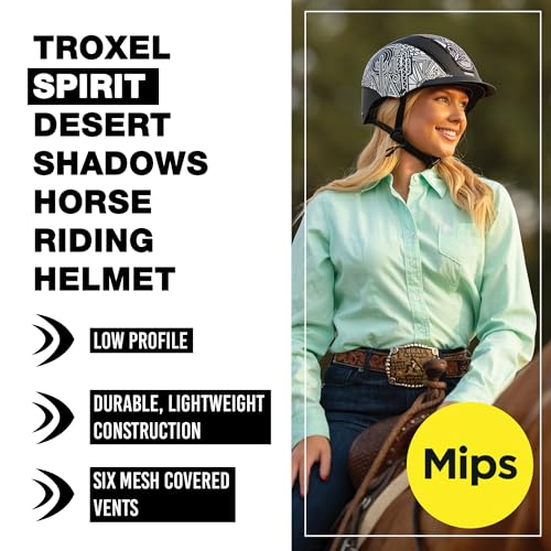 image for Troxel Spirit with MIPS Technology Full Coverage Horse Riding Helmet, 