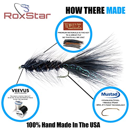 RoxStar Fly Fishing Shop Proudly Hand Tied in The USA Woolly Bugger