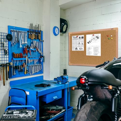 Quadro Cortiça Moldura MDF Revestido na cor Carvalho Soft STALO,80x60