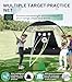 Golf Net, 10x7ft Practice Net with Foldable Tri-Turf Mat, All in 1 Golf Hitting Aid with Scoreboard & Target, Chipping Training Nets for Backyard Driving, Gifts for Men Dad Husband Boys