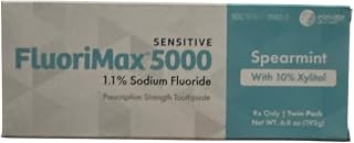 Fluorimax 5000 Spearmint Sensitive Toothpaste 1.1% (2 Tubes 3.4oz Each Total 6.8oz)