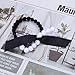 Vintage Pearl Bow Hair Tie Scrunchies Pearl Bow Ponytail Holder Hair Rope Black Satin Bow Hair Rope Tie Hair Bow Pearl Hair Rope Hand Black Ponytail Scrunchies Headdress Hair Jewelry for Women (Black)
