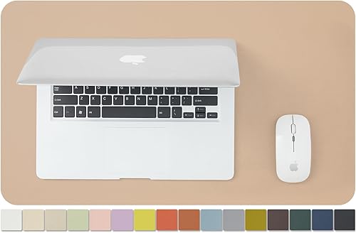 Miniatura 38 de Tapete de escritorio de piel antideslizante de poliuretano (PU), para organización de escritorio y accesorios, ideal para alfombrilla de mouse y de