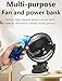 8-inch Magnetic Clip on Fan for Golf Cart, 12000mAH Battery Operated Portable Fan with 5 Speeds, LED Lantern, Magnetic Base, Compatible with EZGO Club Car Yamaha, Ideal Golf Cart Accessories