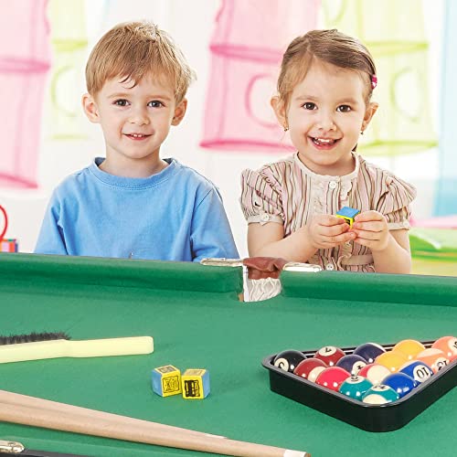 Koreyosh 55'' Modern Folding Billiard Table Space Saving Pool Game Table For Kids And Adults With Balls, Cues, Triangle, Chalk, Brush Perfect For Family Game Bar Gym Room (Green) #TOP6