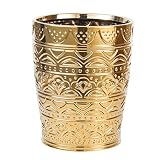 RXLVCKY Round Ceramic Small Trash Can Wastebasket, Garbage Container Bin for Bathrooms, Powder Rooms