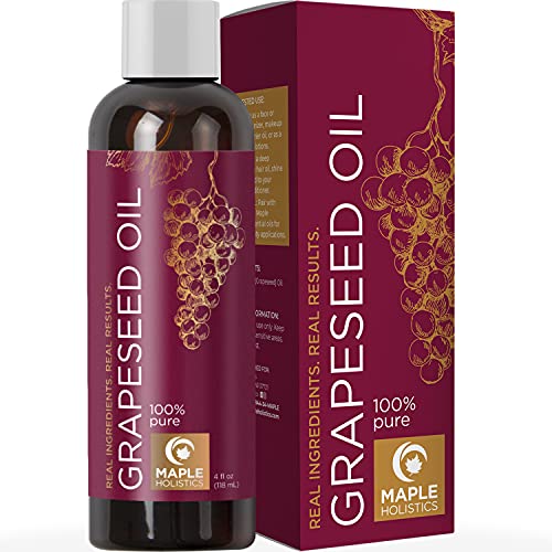 Grapeseed Oil Anti Aging Moisturizer - Grapeseed Carrier Oil for Essential Oils Mixing and Grapeseed Extract Liquid for DIY Skin Care - Pure Grape Seed Oil for Nail Care Hair Oils and Facial Oil