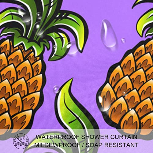 Rideau de douche ananas 183 cm pour stopper l'eau sur le sol