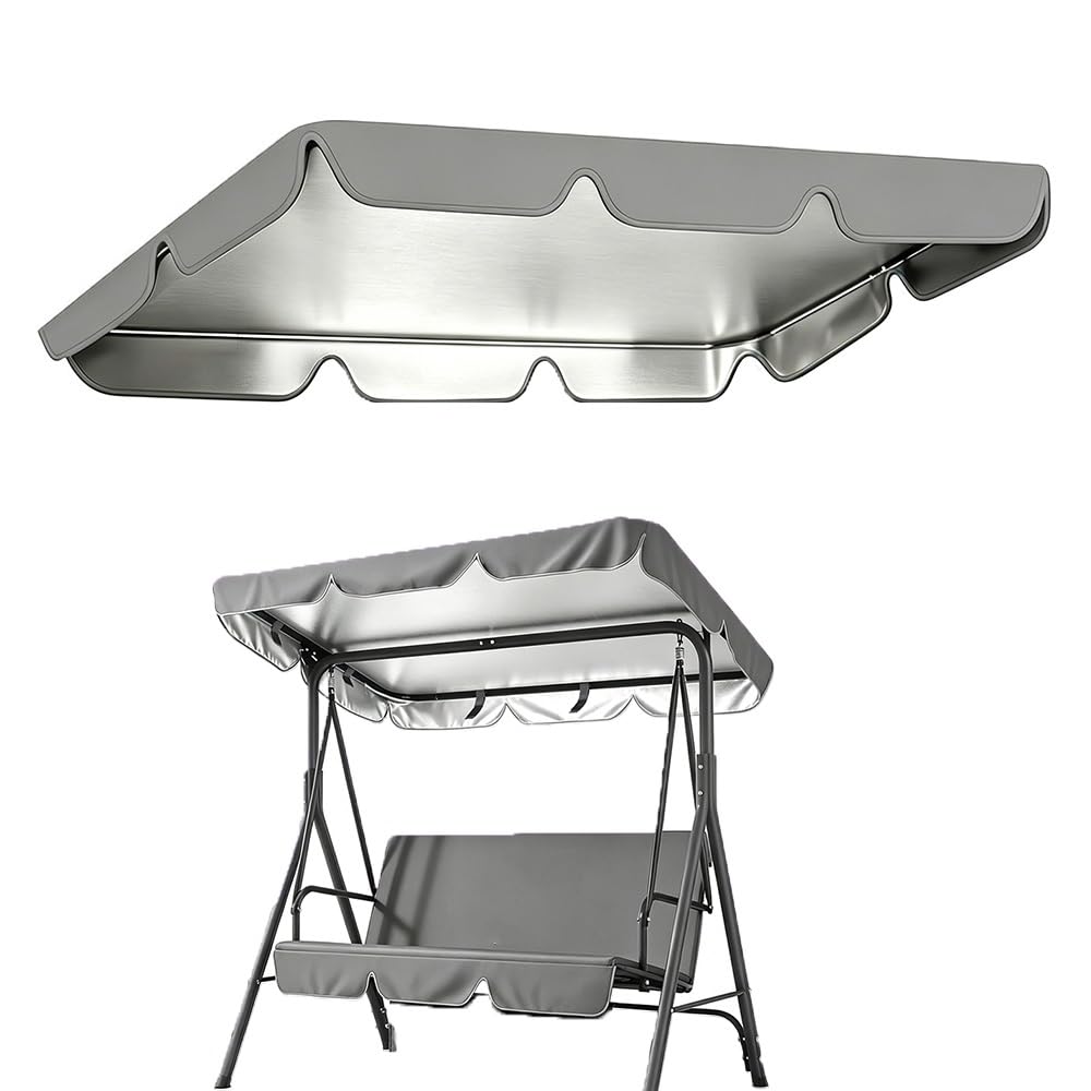 Toldo de repuesto para balancín de jardín Oxford gris 190x132 cm