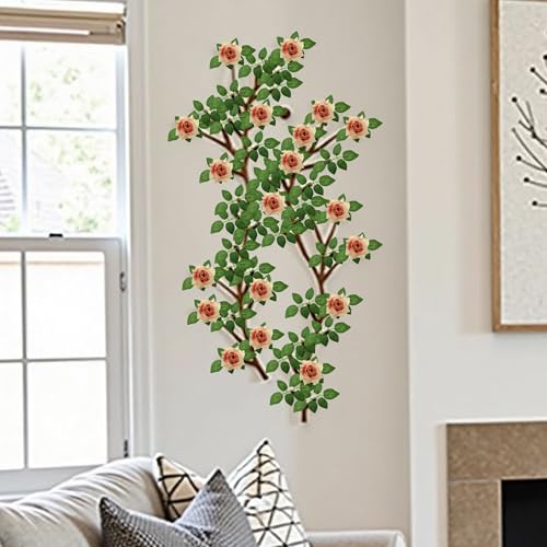 Image of Artificial Foliage 40PCS, Decorative Greenery Foliage, Set of Stems Bulk Silk Greenery Fake Rose Flower Leaves for DIY Wedding Bouquets Bridal Shower Centerpieces Home Decorations