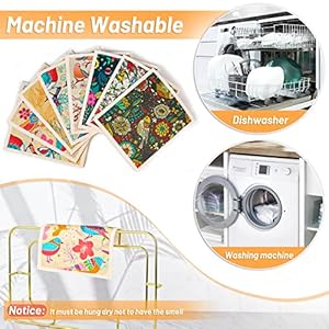 Lucomb 8 Pack Swedish Dishcloths for Kitchen, Reusable Soft Kitchen Towels Dish Cloths Set Absorbent Sponge Cleaning Washable Quick Drying Bar Hand Washing (Birds Flowers) Lucomb 8 Pack Swedish Dishcloths for Kitchen Reusable Soft Kitchen Towels Dish Cloths Set Absorbent Sponge Cleaning Washable Quick Drying Bar Hand Washing Birds Flowers