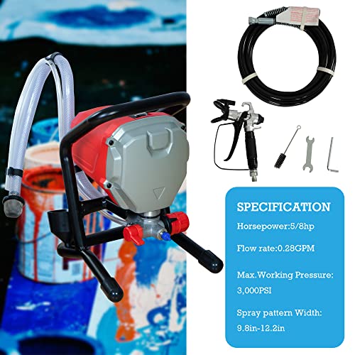Himalaya Airless Paint Sprayer Spray Gun Power Painter 3000Psi High Pressure 5/8Hp（650W） Power Painting For Professional Contractor/Prosumer/Diy Handyman #TOP1