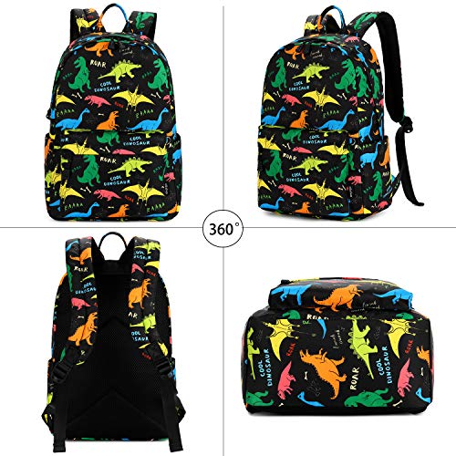 Abshoo Cute Lightweight Kids School Bookbags Dinosaur Boys Backpacks With Lunch Bag (Colorful Dinosaur Set) #TOP1