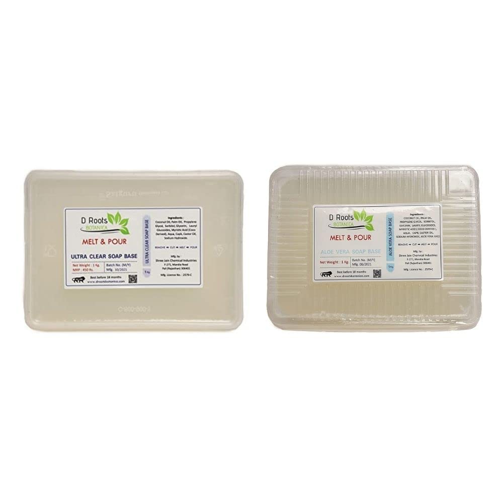 D Roots Ultra Clear Soap Base Organic Soap Base + Aloe Vera Clear Melt And Pour Soap Base