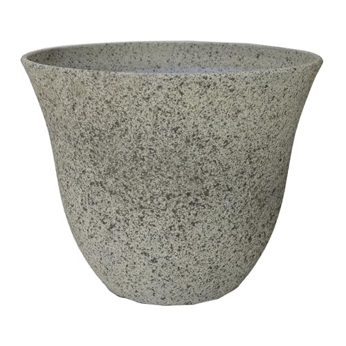 Classic Home and Garden Honeysuckle Resin Planters - Lightweight Indoor & Outdoor Plant Pots - UV-Resistant Plastic Flower Pots - Pot Planters for Flowers & Herbs (13' Stone)