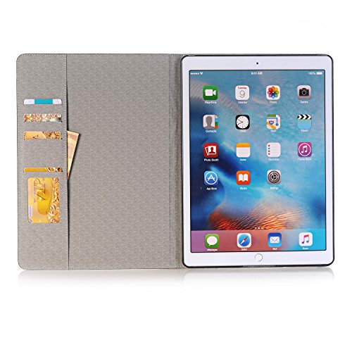 iPad第9世代、iPad第8世代、iPad第7世代10.2吋ケース、iPad Air第3世代、iPad Pro 10.5吋皮ケース、DMaos ワニ人工皮革、智能的スリープ機能付きカバー - 黒