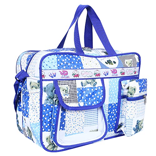 Image of Sharma Clothing Waterproof Diaper Bag /Mother Bags with Two Side Pocket for Carry Baby Milk Bottle (Dark Blue)