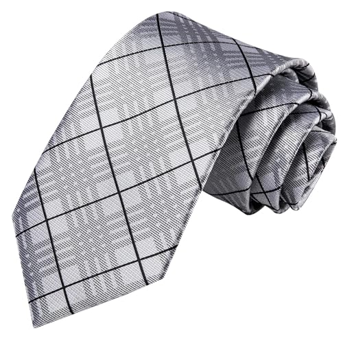 Image of Dubulle Mens Tie Set Solid Paisley Silk Striped Necktie for Men with Cufflinks Tie and Pocket Square