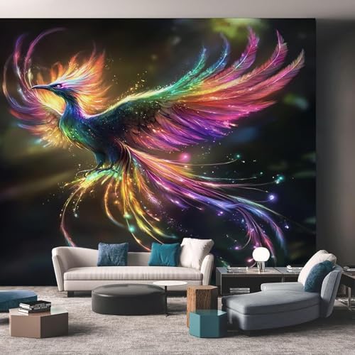 Papier peint Phoenix : évadez-vous dans un salon aux motifs fantastiques