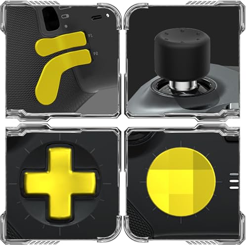 Image of CHARM FOCUS 16-in-1 Metal Thumbsticks Replacement Kits for Xbox Elite Series 2, Xbox Elite 2 Controller Accessories, Includes Magnetic Joysticks, Paddles, Silicone Caps, D-Pads, 1 Tool (Gold)