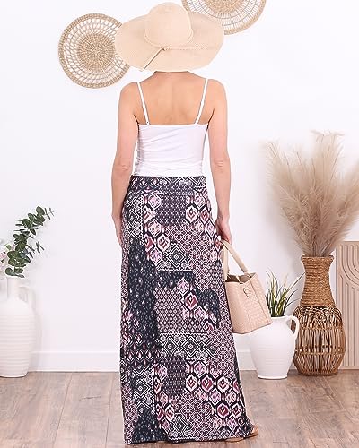 Image of Popana Long Maxi Skirt for Women, Flowy Long Skirts for Women | High Waisted Soft Trendy Rayon, Sundress Convertible Skirt, Long Length Bodycon Maxi Skirt, Petite and Plus Size