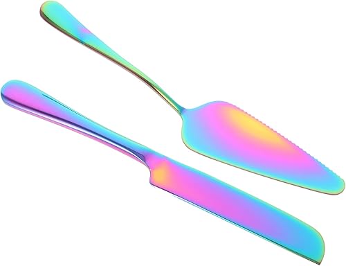 Juego de cuchillos para tartas: servidor de pastel de acero inoxidable cortador de postre espátula herramienta de corte para pizza pastelería queso