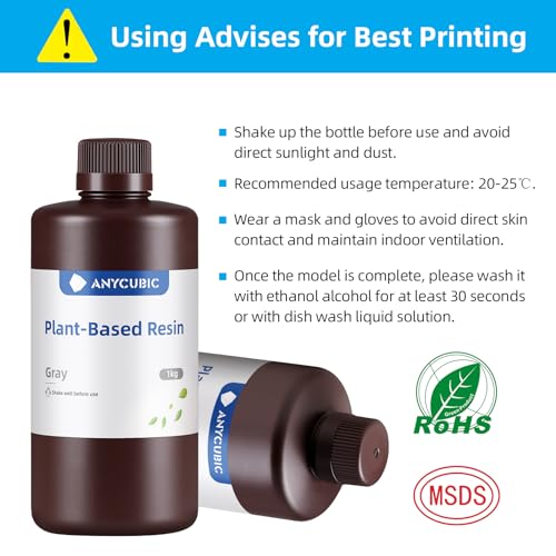 Anycubic GM-SSWGY-101JP0912 3D Printer Resin, 405Nm Plant-Based Rapid Resin thumb #5