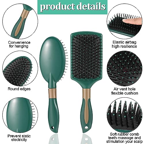 Heyu-Lotus 5 Packs Hair Brush Set, Paddle Brush Women Detangle Hair Brush - Image 3