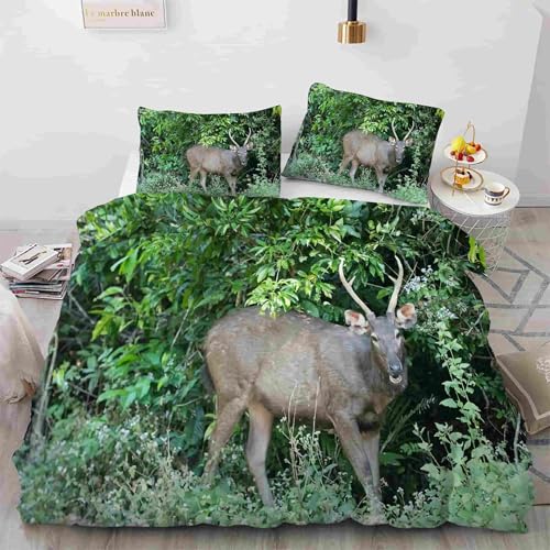 Housse de couette 240x260 en microfibre douce motif cerf - 4