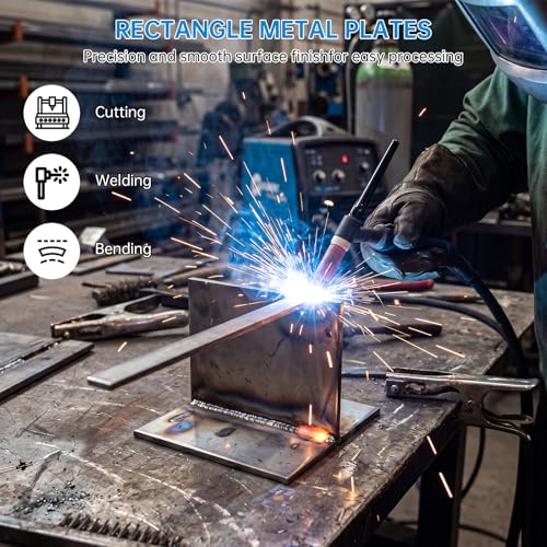Image of 16 x 12 Inch 304 Stainless Steel Sheets, 11Gauge Thickness Stainless Steel Plates Stainless Steel Shim Plates Metal Sheets for Kitchen DIY Craft Making (3 mm / 1 /8 Inch Thickness)