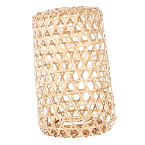 GALPADA Pantalla de Lámpara de Bambú Tejida Mano Cubierta Vintage para Lámpara de Techo Decoración Rústica para Hotel y Festival Resistente y Fácil de Instalar