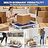Foldable Push Cart Dolly | 330 lbs. Capacity | Heavy Duty Moving Platform Hand Truck with Swivel Wheels | Small Flatbed Cart | Space Saving Push Handle-b3