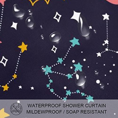 Rideau de douche planète 152x183cm imperméable lavable avec 12 crochets - 4