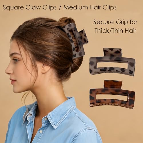 Set de 8 pinzas para cabello tortuga, variedad de tamaños miniatura 5