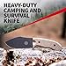 Off-Grid Knives - Alpha-Dog Coyote, Heavy Duty Fixed Blade Knife, 5mm Thick CRYO D2 Blade Steel, Full Tang, G10 Scales & XL Handle (Coyote)