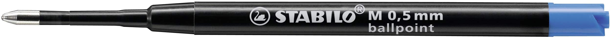 STABILO Refill Cartuccia Penna a Sfera Tratto M 0,5mm Pack da 2 Blu