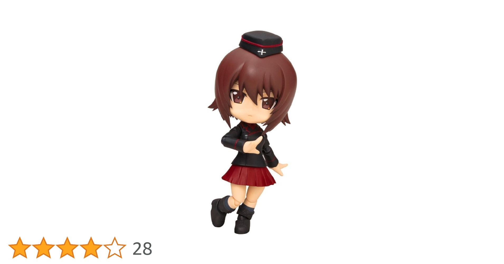 コトブキヤ キューポッシュ ガールズ&amp;パンツァー 西住みほ ノンスケール PVC製 塗装済み可動フィギュア w17b8b5 キューポッシュ 西住みほ｜ガールズ＆パンツァー｜アニメ/マンガ