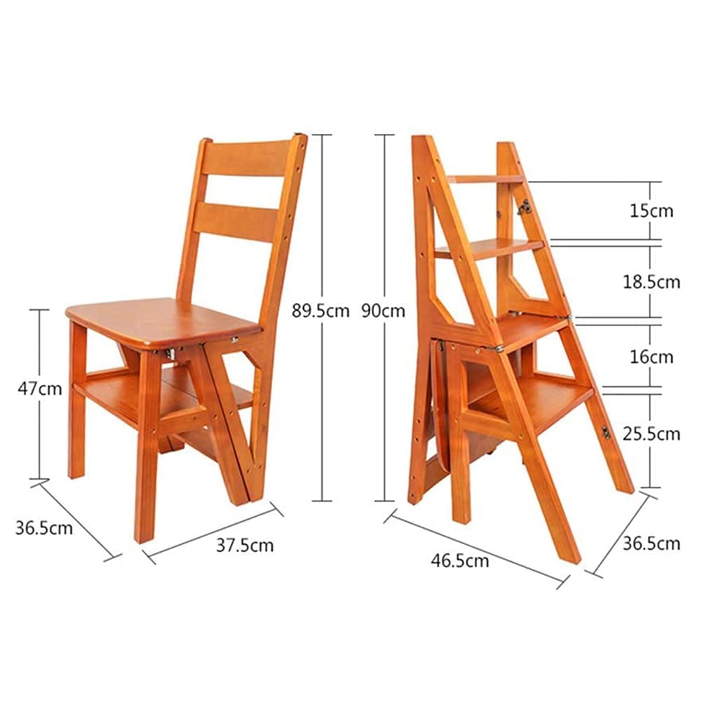 Taburete Plegable de 4 peldaños Taburete de Madera para niños, Taburete de Escalera Multiusos para niños para Dormitorio/baño/Inodoro/Cocina, etc. Carga máxima 150 kg