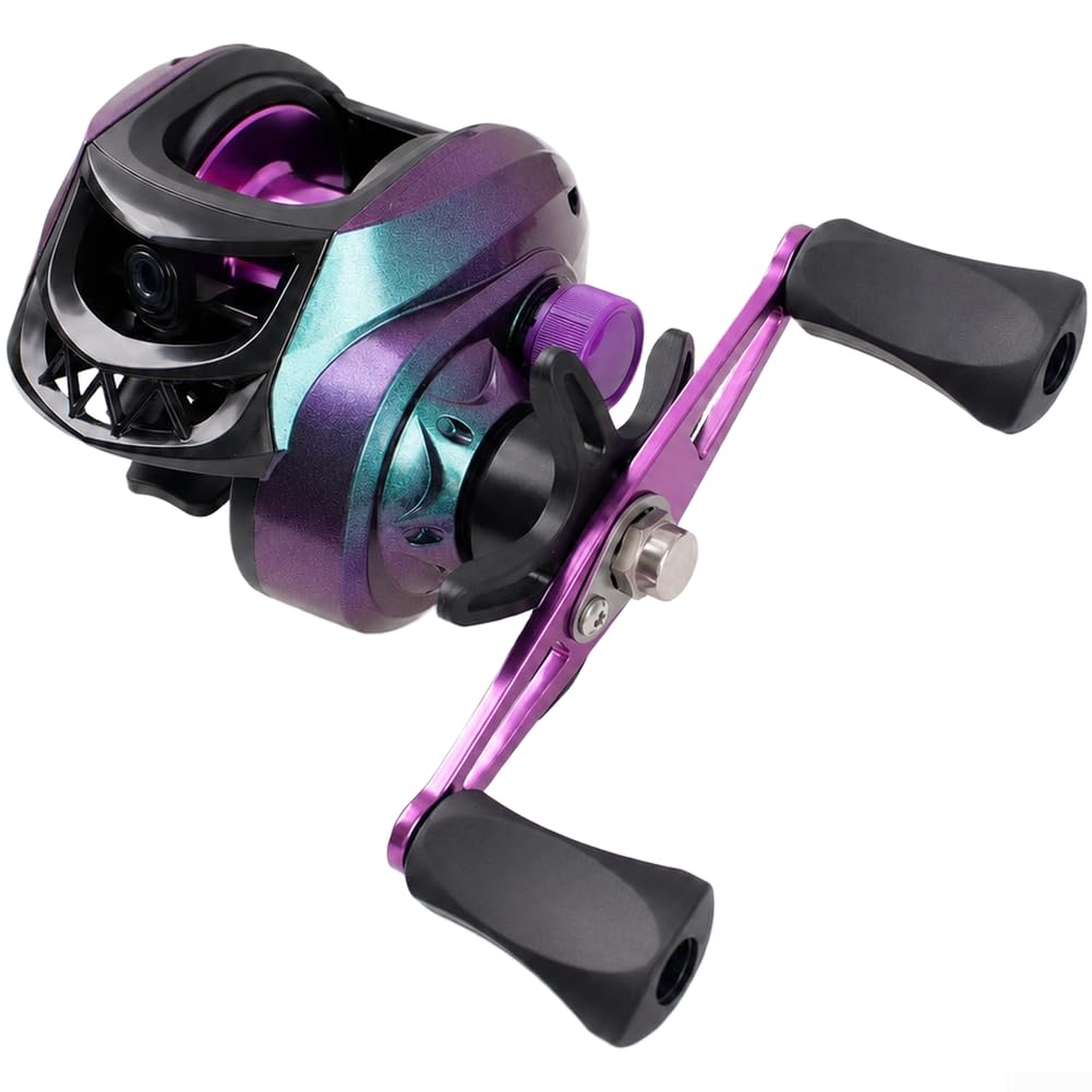 Lightweight Baitcaster Reel 195g Purple Black(Right Hand)
