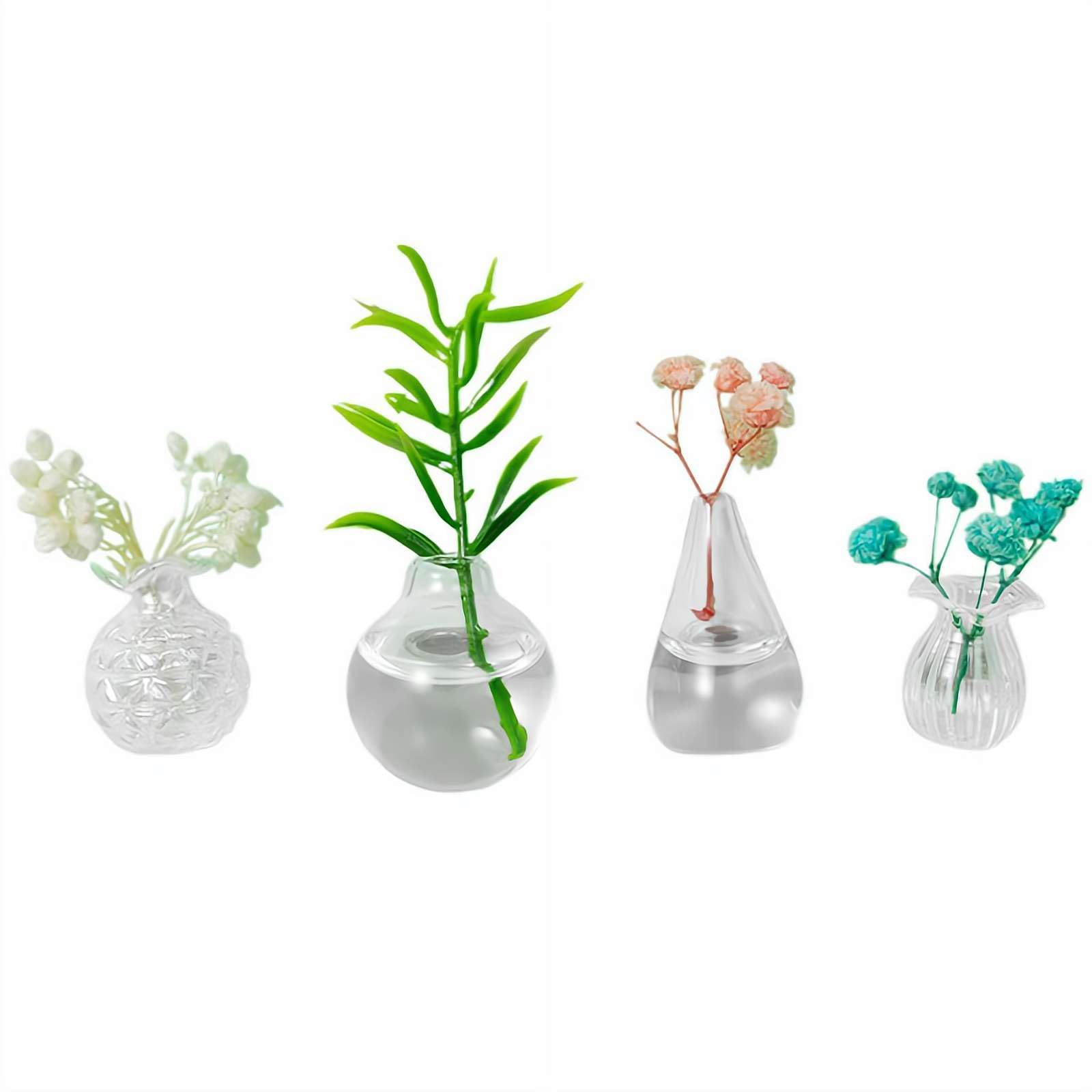 Lot De 8 Mini Aimants Vase En Résine - Déco Mignonne Pour Frigo, Bureau, Cuisine, Dimensions 3x3x3cm