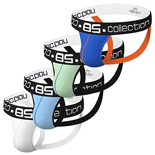 Naturemore Men's Jockstrap Underwear Athletic Supporters 4-Pack Camouflage Cotton Pouch Jock Strap